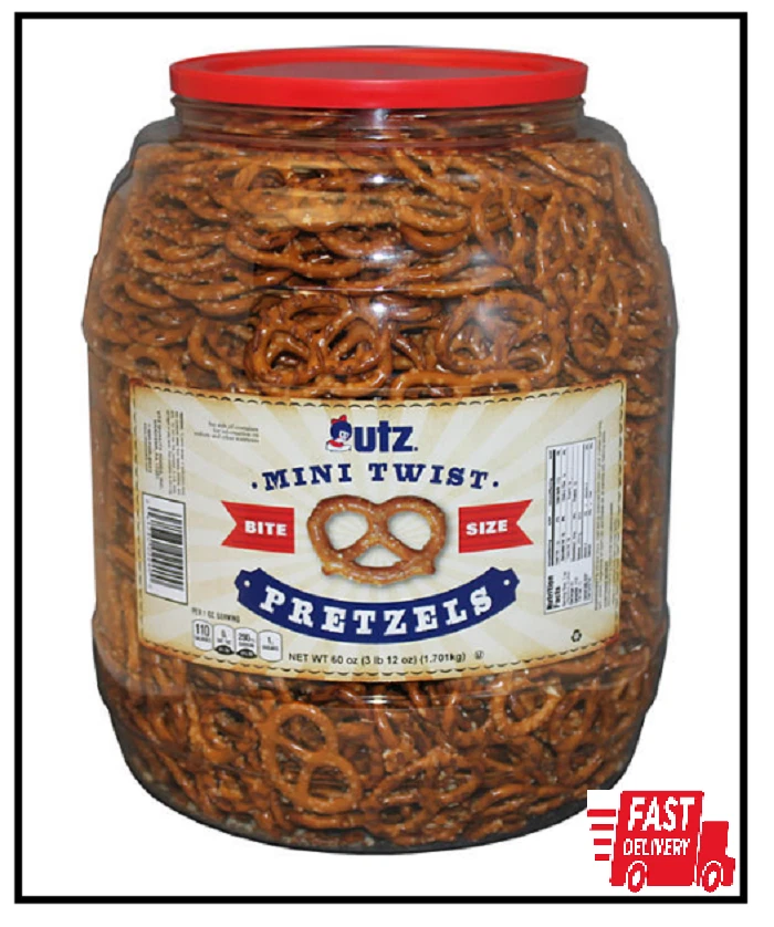 PACK 2 - Pretzels Utz Mini Twist 60 oz. (Total 120 oz.) Bajo en grasa bajo en azúcar Foto 1 de 1
