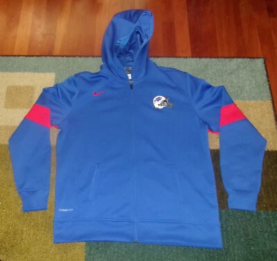 CHAQUETA CASCO NIKE AUTÉNTICA COSIDA AZUL TERMA-FIT BUFFALO BILLS cremallera completa XL Foto 1 de 3