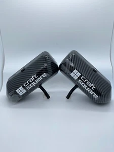 Espejos retrovisores laterales de Craft cuadrados impresos CF espejos tinte azul AE86 FRS BRZ - Imagen 1 de 7