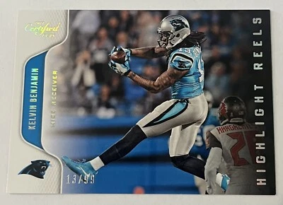 2017 Certified Cuts Kelvin Benjamin #8 Highlight Reels Silver JERSEY MATCH 13/99 - Image 1 of 4