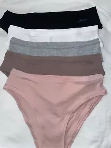Victoria Secret PINK 5-PACK Cheeky Bikini Panty Lot S cotton modal NEW seamless - Picture 1 of 6