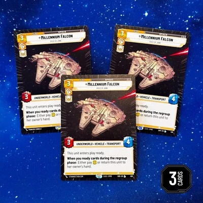 HYPERSPACE Millennium Falcon Star Wars Unlimited PLAYSET (x3) 455 SWU XSOR - Image 1 of 3
