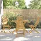 Garden Dining Set 5 Piece Outdoor Table and Chair Bamboo vidaXL