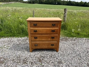 1930’s Golden Oak Chest of Drawers / Vintage Oak Chest / Rustic Oak Chest - Picture 1 of 15