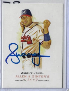 Andruw Jones Autographed 2007 Topps Allen and Ginter 260 Beckett Witnessed - Picture 1 of 7