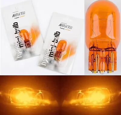 Nokya 7443 Nok5229 21/5W Amber Two Bulb Front Turn Signal Light Replacement Fit - Image 1 of 4