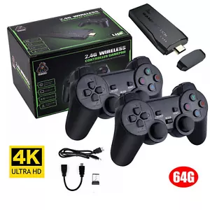 Stick console videogiochi retrò 64 GB 4K 20000+ con 2 controller wireless gamepad - Foto 1 di 8
