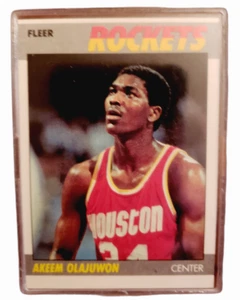 1987 Fleer Akeem Olajuwon 80 Of 132 NM - Houston Rockets 2nd year in the NBA - Picture 1 of 2
