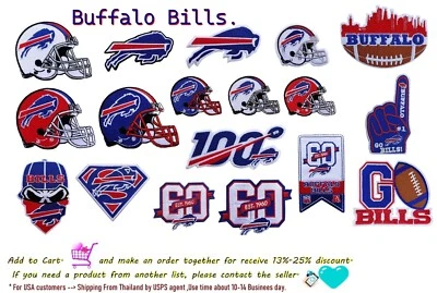 Buffalo Bills 🏈Football Patches Embroidery iron,sewing (From Thai by USPS) - Image 1 of 4