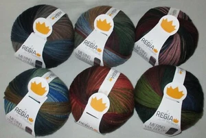 (108€/kg) 100gr REGIA PREMIUM MERINO YAK color 4-fädig Sockenwolle Farbverlauf - Picture 1 of 8