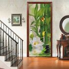 PVC 3D Door Stickers Murals 33.9" x 78.7" Bamboo Door Wallpaper  Bedroom