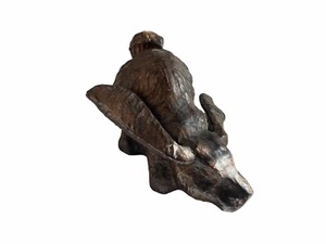 Vintage Paper Mache English Lop Rabbit Bunny Brown Long Ear Primitive 10"x9"x8" - Picture 1 of 7