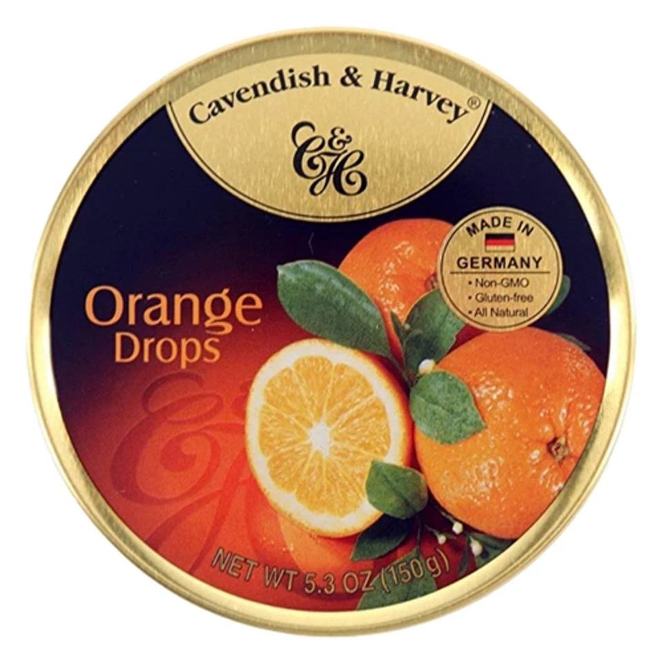 Cavendish & Harvey Fruity Orange Drops Candy 7 oz  Made in Germany PACK OF 3 - Image 1 of 1