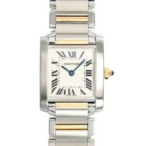 CARTIER Tank francaise SM W51007Q4 Watches / white quartz Women - Picture 1 of 8
