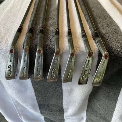VTG Wilson Staff DynaPower 3-9 Iron Set Golf Clubs Steel Shafts Golf Pride Grips - Image 1 of 4