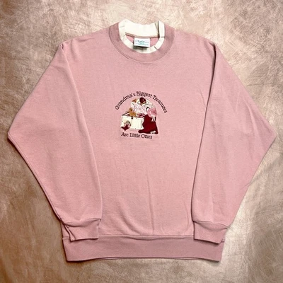 Vintage 90s M&C Sportswear Grandma's Biggest Treasures Embroidered Sweatshirt  - Image 1 of 4