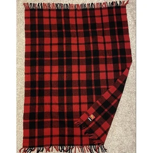 Vintage Wool Picnic Stadium Car Throw Blanket Plaid Supersprint TRAVEL BAG PACK - Picture 1 of 12