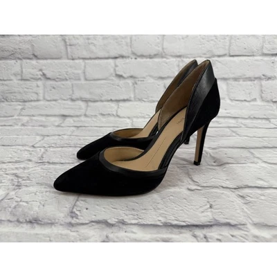 Zapatos de salón Gianni Bini Lenon de cuero gamuza negro DOrsay punta talla 8,5 8,5 M Foto 1 de 4