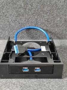 3x Frontpanel USB-HUB Einbaurahmen 2,5" SSD 3,5" HDD in 5,25 Zoll PC Schacht - Bild 1 von 6
