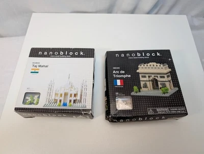 NANOBLOCK Taj Mahal NBH_008 & Arc de Triomphe NBH_075, Sites to See, Damaged Box - Image 1 of 4