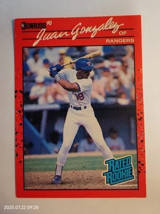 Juan Gonzalez RC 1990 Donruss #33 Rated Rookie Texas Rangers - Picture 1 of 2