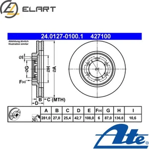 2x BRAKE DISC 24.0127-0100.1 FOR HYUNDAI TERRACAN J3 2.9L D4BH 2.5L 4cyl 3.5L - Picture 1 of 9