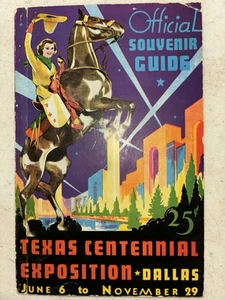 1936 Official Souvenir Guide Texas Centennial Exposition Dallas TX - Picture 1 of 9