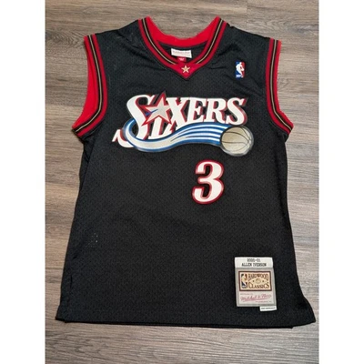 Mitchell Ness NBA 费城 76 人队 Allen Iverson #3 球衣黑色 S 码 — 第 1/4 张图片