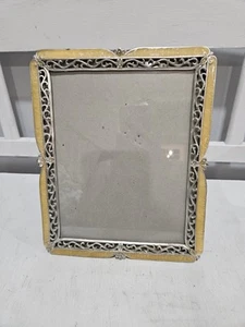 Vtg Metal And Acrylic Swirl Picture Frame 8" X 10" - Picture 1 of 10