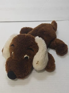 Vintage 1973 Dakin braun weißes Ohr Stofftier Plüsch Drooper Hund Bassett Hound 10 Zoll - Bild 1 von 8