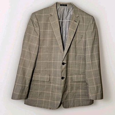 Chaqueta Abrigo Deportivo Tiglio Luxe Super 150s Lana Italia Ventana Pata de Gallo 44R Foto 1 de 4