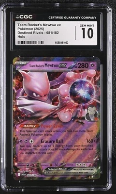 Team Rocket's Mewtwo ex 081/182 Sv10: Destined Rivals Holo - Image 1 of 2