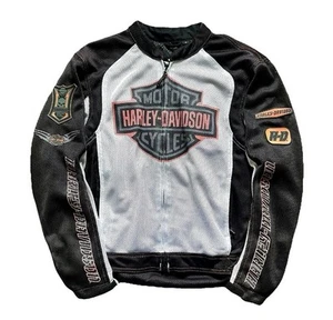 Harley Davidson Mesh Riding Hydration Jacket W/ Sleeve Patches - Picture 1 of 6