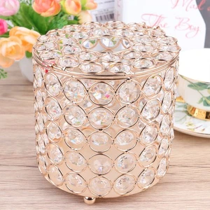  European Style Pearl Tissue Box Metal Tissue Holder Napkin Case for Home Car - Picture 1 of 11