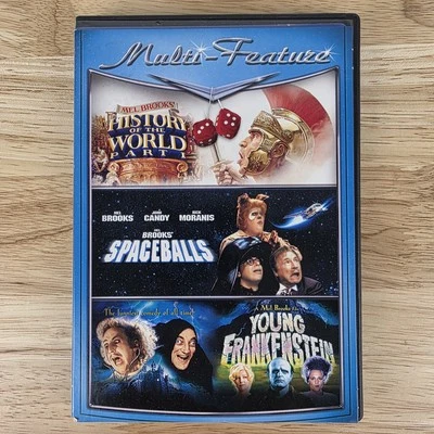 History of the World Spaceballs Young Frankenstein (DVD, 2009) Triple Feature - Image 1 of 4