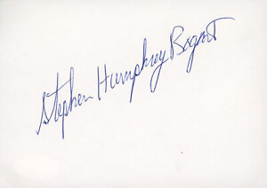 STEPHEN HUMPHREY BOGART podpisana karta indeksu autografów autografów autograf osobowy ACOA