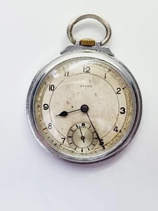wyler nickel swiss slim pocket watch - Picture 1 of 8