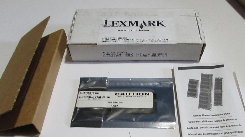 16H0058 Genuine Lexmark 64mb Dram Mem DIMM Optra T520 / 620 - Image 1 of 2