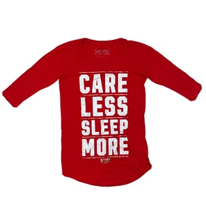 Victoria's Secret Pink Thermal T-Shirt Pajama Top Sleepwear Casual Tee Size S - Picture 1 of 7