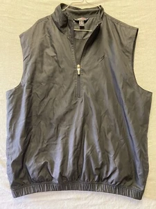 Steve & Barry’s Bubba Golf Black Lined Windbreaker Vest  - Picture 1 of 12