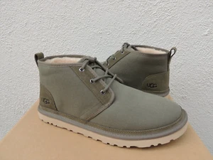 UGG MOSS GREEN NEUMEL CANVAS/ SHEEPWOOL ANKLE BOOTS, MEN US 13/ EUR 46 ~NIB - Picture 1 of 6