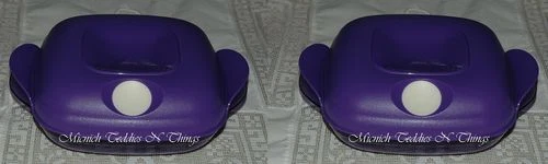 TUPPERWARE SQUARE SET OF TWO -  475mL PURPLE EAT HEAT N SERVE - Image 1 of 1