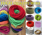 ON sale Edison Color Twisted Cloth Wire Vintage Light Lamp Cord 950CM red gold