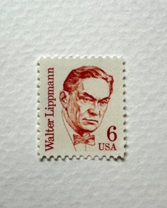 Vintage Rare US Scoot # 1849 - 1985 6c Great Americans: Walter Lippmann Stamp - Bild 1 von 1