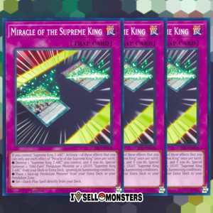 Yu-gi-oh! TCG 3x Miracle of the Supreme King AGOV-EN068 COMMON x3 YUGIOH! NM