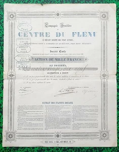 Belgique & France - Jemmapes & Quarégnon - Rare Cie Minière Française 01/03/1838 - Bild 1 von 2