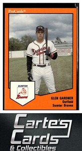 Glen Gardner 1989 ProCards Minor League Team Sets #1097  Sumter Braves