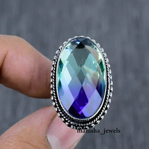 Multi Tourmaline 925 Sterling Silver Handmade Ring Jewelry All Size ME-91 - Picture 1 of 8
