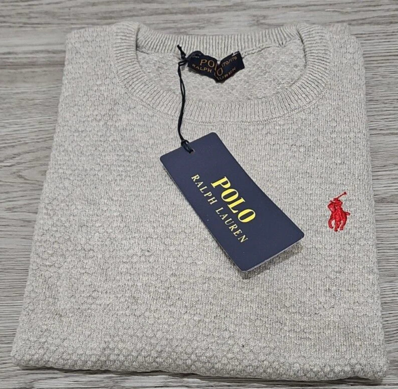 LAUREN RALPH LAUREN Boys Grey Ralph Lauren Jumpers 1-15 Years All Sizes Available Brand New Free Uk