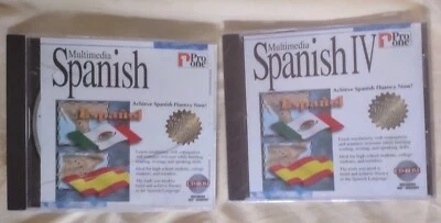 Spanish 1 & Spanish 4 Learning Pro One Multimedia CD-Rom PC 2 PACK - Image 1 of 4